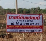 ขายที่ดิน อ.ประทายติดถนนในชุมชน20ไร่
